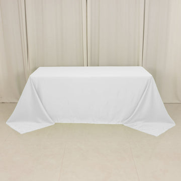 <h3 style="margin-left:0px;"><strong>Seamless White Lamour Satin Rectangle Tablecloth</strong>