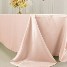 Blush Seamless Lamour Satin Rectangle Tablecloth - 90x156inch for 8 Foot Table