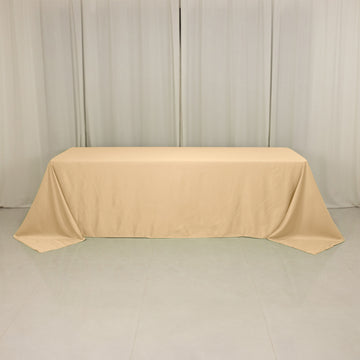 <h3 style="margin-left:0px;"><strong>Seamless Beige Lamour Satin Rectangle Tablecloth</strong>