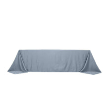 Dusty Blue Seamless Lamour Satin Rectangle Tablecloth - 90x156inch for 8 Foot Table