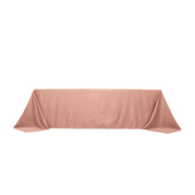 Dusty Rose Seamless Lamour Satin Rectangle Tablecloth - 90x156inch for 8 Foot Table