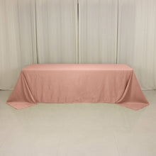 Dusty Rose Seamless Lamour Satin Rectangle Tablecloth - 90x156inch for 8 Foot Table