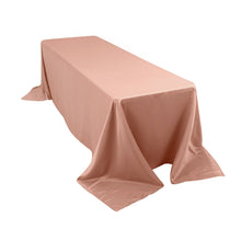 Dusty Rose Seamless Lamour Satin Rectangle Tablecloth - 90x156inch for 8 Foot Table