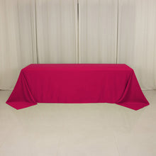 Fuchsia Seamless Lamour Satin Rectangle Tablecloth - 90x156inch for 8 Foot Table