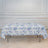 White Blue French Toile Polyester Tablecloth 60x102inch Floral Table Cloth for Dining Tables