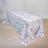 Polyester Rectangular Tablecloth 90x132inch White with Lavender Lilac French Toile Patter