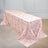 White Pink French Toile Polyester Tablecloth 90x156inch, Seamless Floral Rectangle Table Cover
