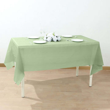 <span style="background-color:transparent;color:#111111;">Versatile &amp; Elegant Sage Green Rectangle Plastic Table Covers</span>