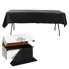 Black Plastic Table Cover Roll in A Cut-to-Size Box with Slide Cutter, Cuts Up to 36 Rectangle 8ft