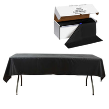 Black Plastic Table Cover Roll in A Cut-to-Size Box with Slide Cutter, Cuts Up to 36 Rectangle 8ft