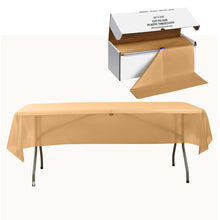 Gold Plastic Table Cover Roll in A Cut-to-Size Box with Slide Cutter, Cuts Up to 36 Rectangle 8 Feet