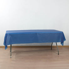 Navy Blue Plastic Table Cover Roll in A Cut-to-Size Box with Slide Cutter, Cuts Up to 36 Rectangle