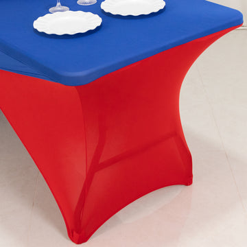 <span style="background-color:transparent;color:#000000;">A Perfect Fit for Every Event: The Versatility of the Royal Blue Red Stretch Spandex Table Cover</span>