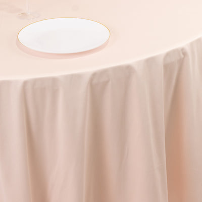 Scuba Round Tablecloth 108" Blush - Wrinkle Free Table Cover