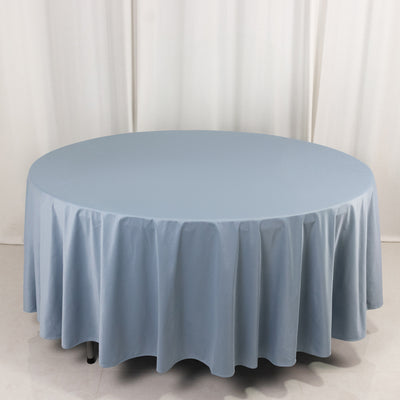 Scuba Round Tablecloth 108" Dusty Blue - Wrinkle Free Table Cover