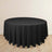 Black Premium Scuba Round Tablecloth, Wrinkle Free Seamless Polyester Tablecloth - 108inch