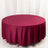 Burgundy Premium Scuba Round Tablecloth, Wrinkle Free Polyester Seamless Tablecloth