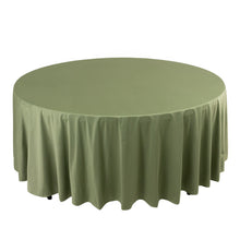 Dusty Sage Green Premium Scuba Round Tablecloth, Wrinkle Free Polyester Seamless Tablecloth