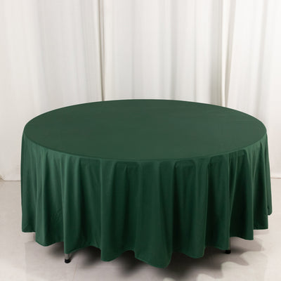 Scuba Round Tablecloth 108" Hunter Emerald Green - Wrinkle Free Table Cover