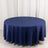 Navy Blue Premium Scuba Round Tablecloth, Wrinkle Free Polyester Seamless Tablecloth