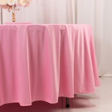 Pink Premium Scuba Round Tablecloth, Wrinkle Free Polyester Seamless Tablecloth