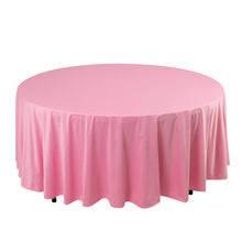 Pink Premium Scuba Round Tablecloth, Wrinkle Free Polyester Seamless Tablecloth