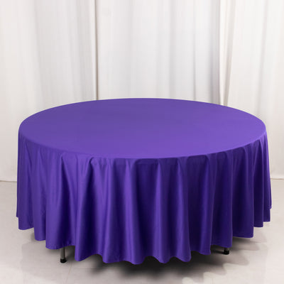Scuba Round Tablecloth 108" Purple - Wrinkle Free Table Cover