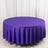 Purple Premium Scuba Round Tablecloth, Wrinkle Free Polyester Seamless Tablecloth