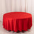 Red Premium Scuba Round Tablecloth, Wrinkle Free Polyester Seamless Tablecloth