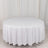 White Premium Scuba Round Tablecloth, Wrinkle Free Seamless Polyester Tablecloth - 108inch