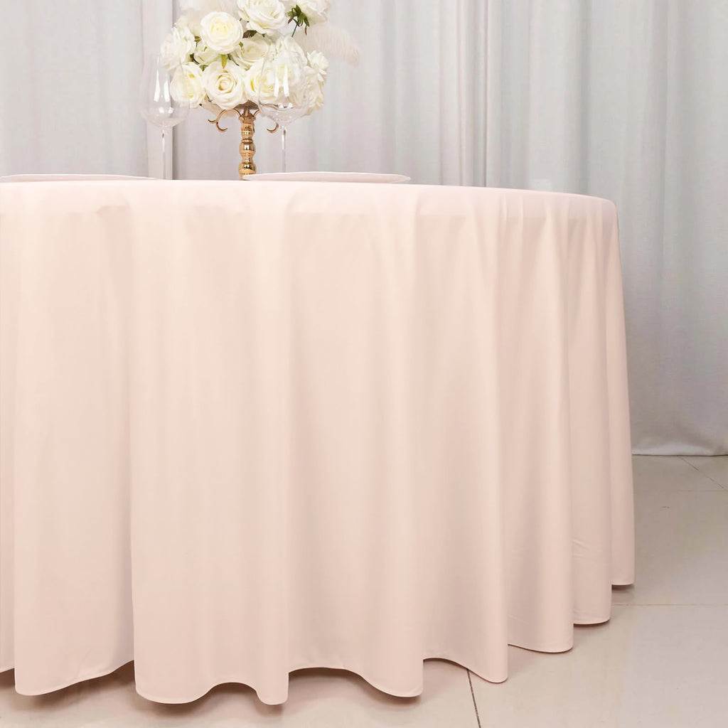 Blush 120 In Premium Scuba Tablecloth | eFavormart.com