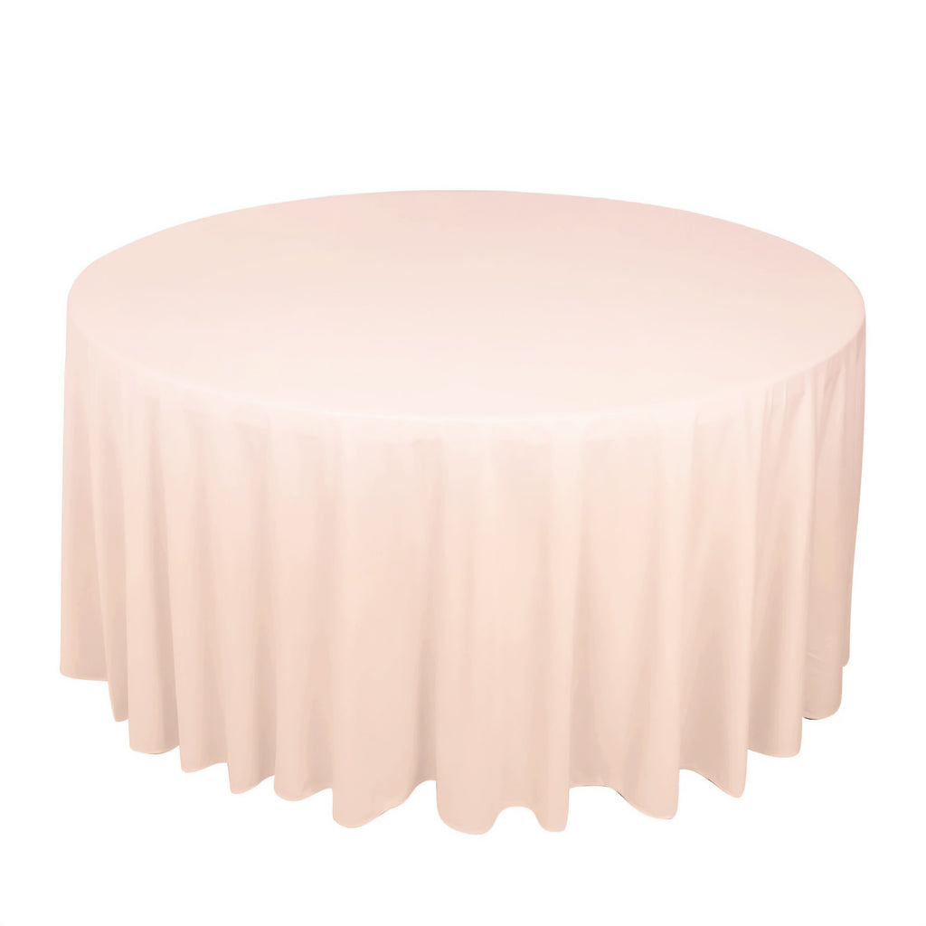 Blush 120 In Premium Scuba Tablecloth | eFavormart.com