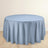Dusty Blue Premium Scuba Round Tablecloth, Wrinkle Free Polyester Seamless Tablecloth 120inch
