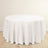 120inch Ivory Premium Scuba Round Tablecloth, Wrinkle Free Polyester Seamless Tablecloth