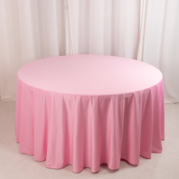 <span style="background-color:transparent;color:#000000;">Elegant and Wrinkle-Free Pink Scuba Round Tablecloth</span>