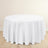 120 White Premium Scuba Round Tablecloth, Wrinkle Free Polyester Seamless Tablecloth