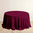 Burgundy Premium Scuba Round Tablecloth, Wrinkle Free Polyester Seamless Tablecloth 132inch