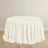 132inch Ivory Premium Scuba Round Tablecloth, Wrinkle Free Polyester Seamless Tablecloth
