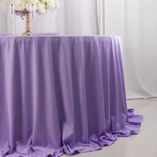 Lavender Lilac Premium Scuba Round Tablecloth, Wrinkle Free Polyester Seamless Tablecloth