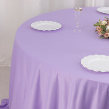 Lavender Lilac Premium Scuba Round Tablecloth, Wrinkle Free Polyester Seamless Tablecloth