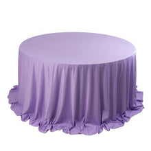 Lavender Lilac Premium Scuba Round Tablecloth, Wrinkle Free Polyester Seamless Tablecloth