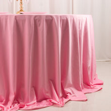 Pink Premium Scuba Round Tablecloth, Wrinkle Free Polyester Seamless Tablecloth