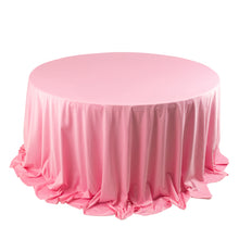 Pink Premium Scuba Round Tablecloth, Wrinkle Free Polyester Seamless Tablecloth