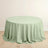 Sage Green Premium Scuba Round Tablecloth, Wrinkle Free Polyester Seamless Tablecloth