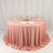 Scuba Round Tablecloth 132inch Dusty Rose - Seamless & Wrinkle Free Table Cover