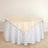 Beige Premium Scuba Square Table Overlay, Wrinkle Free Polyester Seamless Table Topper