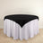 54inch Black Premium Scuba Square Table Overlay, Wrinkle Free Polyester Seamless Table Topper