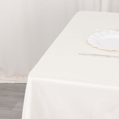 Scuba Square Tablecloth 54"x54" Ivory - Wrinkle Free Table Cover