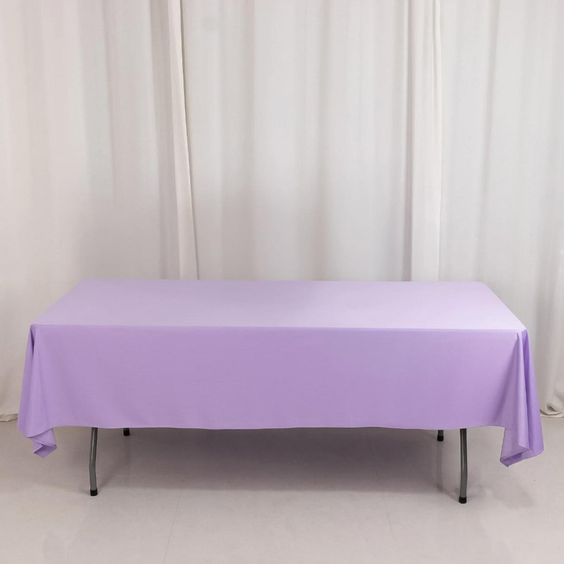 Lavender Lilac Premium Scuba Rectangular Tablecloth, Wrinkle Free Polyester Seamless Tablecloth