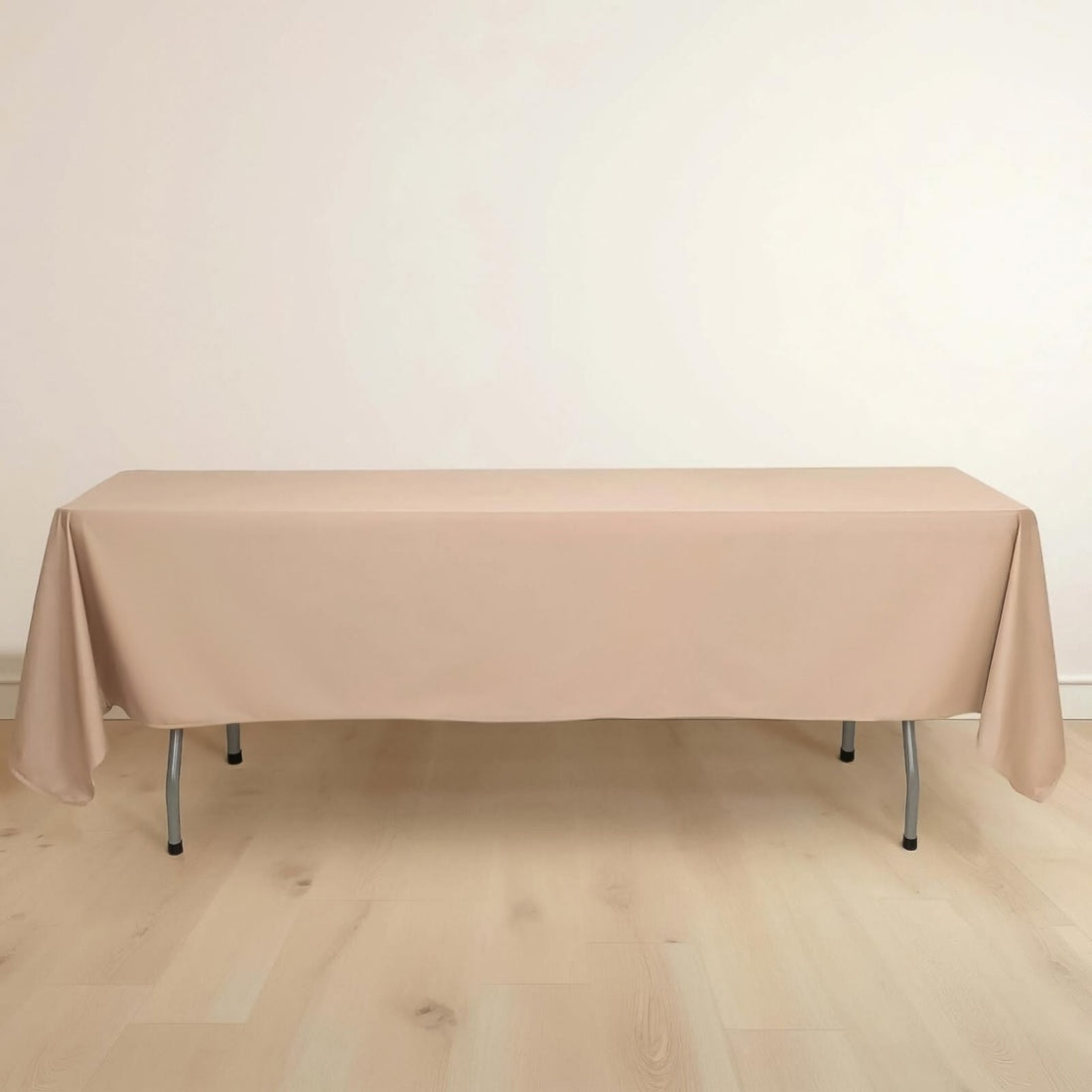 Nude Premium Scuba Rectangular Tablecloth, Wrinkle Free Polyester Seamless Tablecloth - 60"x102"